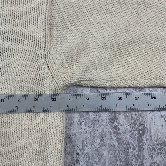 Vintage New River Sweater Mens Large Beige Paddles Knit Ivy Preppy J. Riggins - Picture 10 of 10